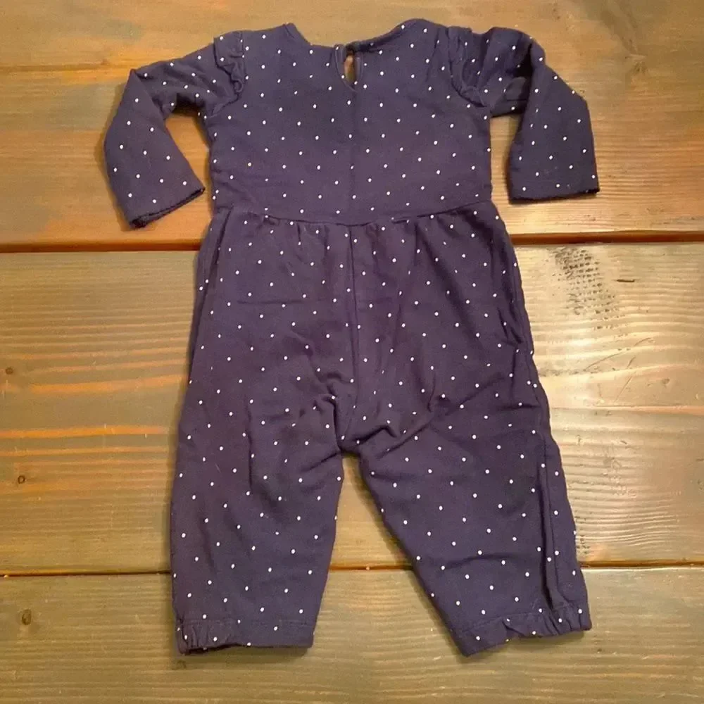 3/$15 Baby Girl Blue and Gold Jumper